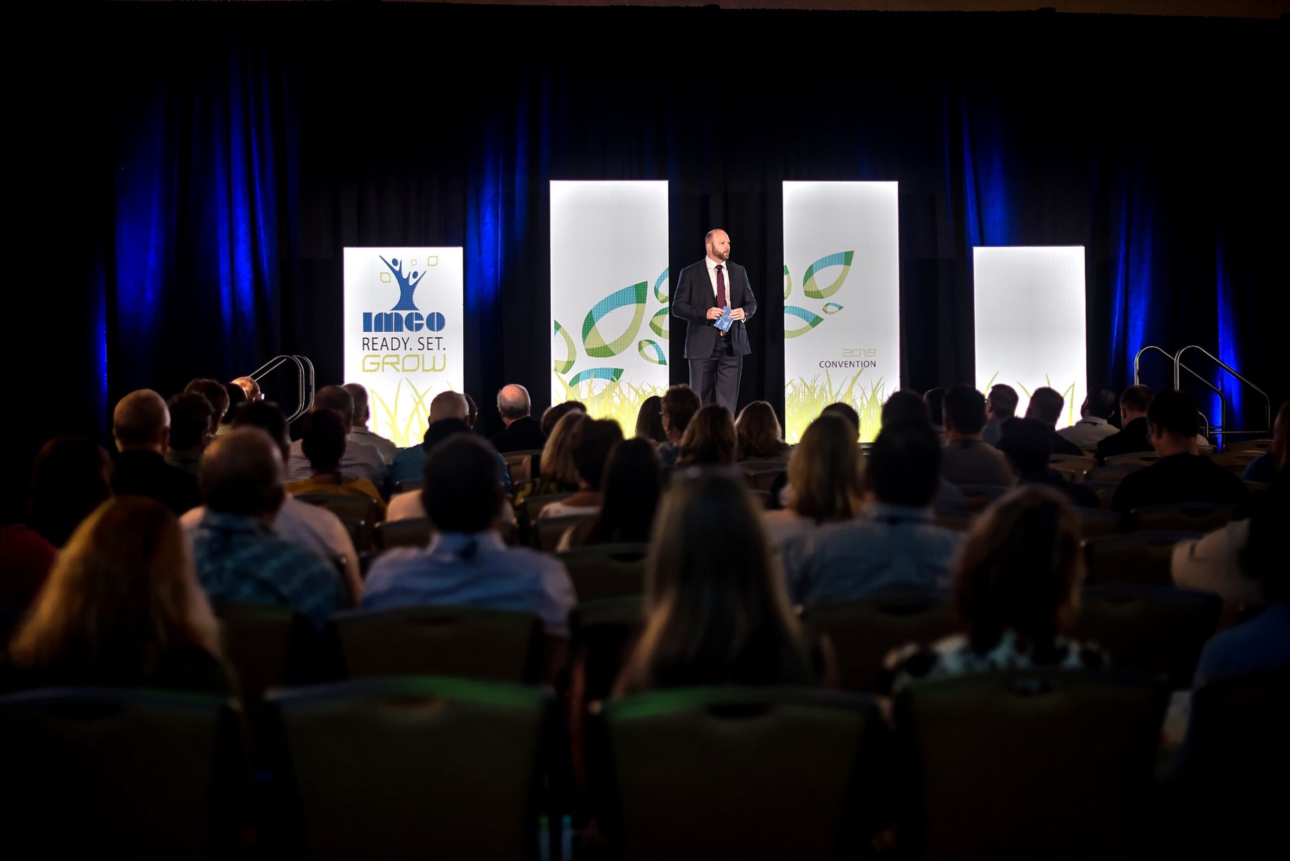 Eric Papp delivering a keynote to a convention audience